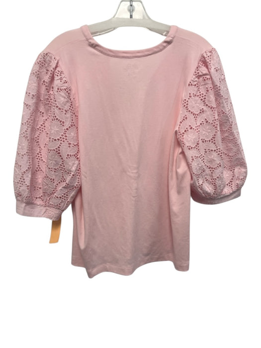 Lilly Pulitzer Size XXL Pink Cotton Eyelets Button Detail Top Pink / XXL