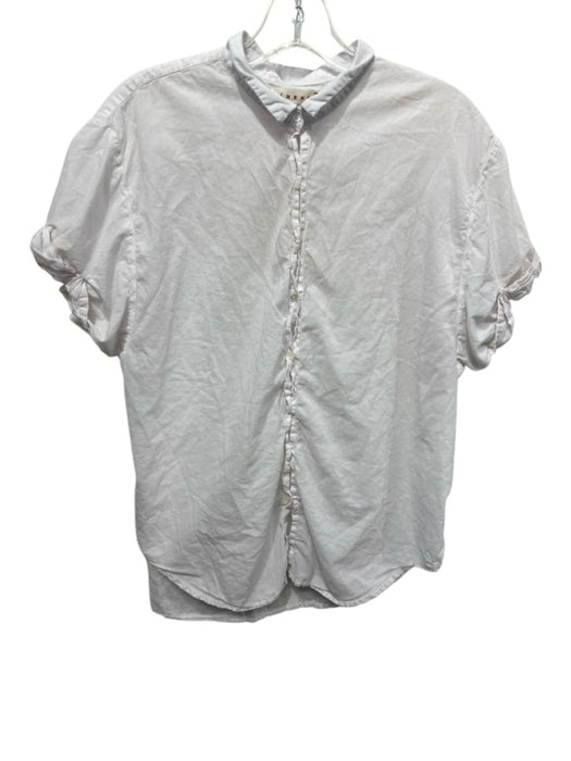 XiRENA Size S White Cotton Button Front Top White / S
