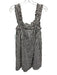Collusion Size 4 Black & Beige Cotton Gingham Sleeveless Tie Detail Mini Dress Black & Beige / 4