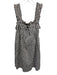 Collusion Size 4 Black & Beige Cotton Gingham Sleeveless Tie Detail Mini Dress Black & Beige / 4