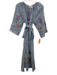 Benaras by Citrus Size XS Light Blue & Multi Linen Embroidered sea life Dress Light Blue & Multi / XS