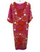 Frances Valentine Size 0 Pink, Orange, White Cotton & Linen Embroidered Dress Pink, Orange, White / 0