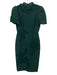 Antonio Melani Size 4 Green Rayon Blend leaf applique high neck Midi Dress Green / 4