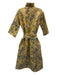 House of MBR Size 0 Gold, Blue, Pink Polyester Blend Brocade Floral Maxi Dress Gold, Blue, Pink / 0