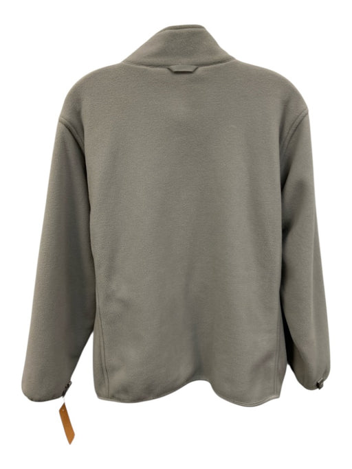 The North Face Size L Pale Green Polyester Fleece Mock Neck Side Pockets Jacket Pale Green / L