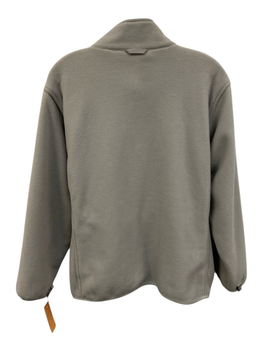 The North Face Size L Pale Green Polyester Fleece Mock Neck Side Pockets Jacket Pale Green / L