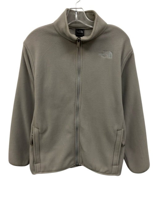 The North Face Size L Pale Green Polyester Fleece Mock Neck Side Pockets Jacket Pale Green / L