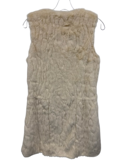 CROSBY by Mollie Burch Size XS Cream Polyester Faux Fur Zip Sleeveless Vest Cream / XS