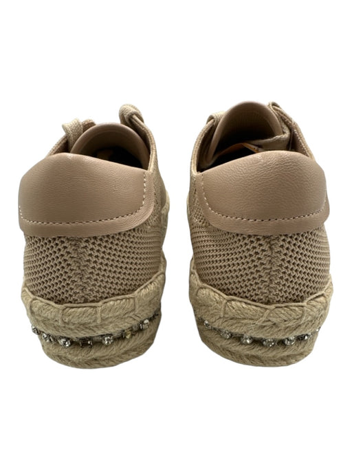 Chelsea & Violet Shoe Size 5.5 Beige fabric upper Rhinestone trim Sneakers Beige / 5.5