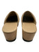 M. Gemi Shoe Size 35 Tan & beige Leather Upper Wood Sole Suede Rubber Sole Clogs Tan & beige / 35