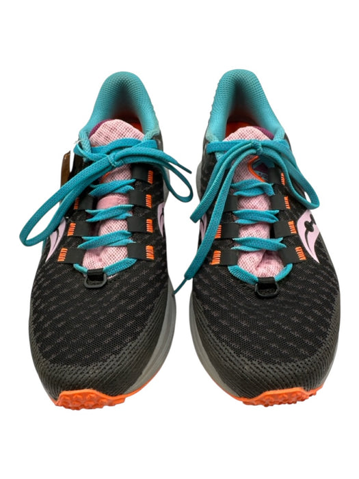 Saucony Shoe Size 5.5 Black, Purple, Blue Synthetic Knit Lace Up Sneakers Black, Purple, Blue / 5.5