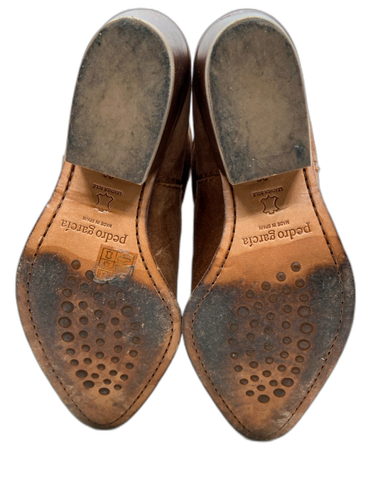 Pedro Garcia Shoe Size 36 Brown Suede Pointed Toe Stacked Heel Cowboy Booties Brown / 36