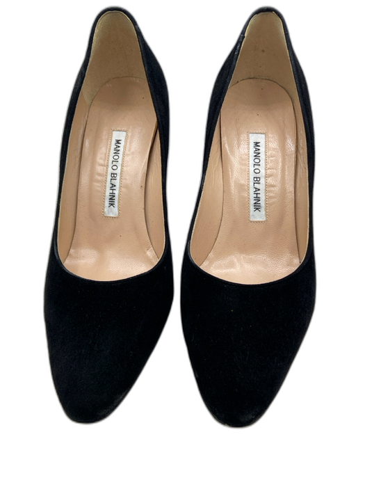 Manolo Blahnik Shoe Size 36.5 Black Suede Pointed Toe Pumps Black / 36.5
