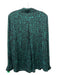 L'agence Size L Green & Black Silk Heathered Button Down Long Sleeve Collar Top Green & Black / L