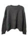 All Saints Size Small Black Wool Blend Stars Crew Neck Long Sleeve Sweater Black / Small