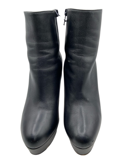 Christian Louboutin Shoe Size 38.5 Black Leather Zip Ankles Red Bottom Boots Black / 38.5