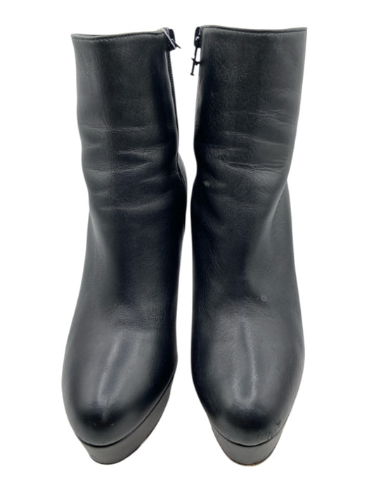 Christian Louboutin Shoe Size 38.5 Black Leather Zip Ankles Red Bottom Boots Black / 38.5