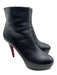 Christian Louboutin Shoe Size 38.5 Black Leather Zip Ankles Red Bottom Boots Black / 38.5
