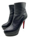 Christian Louboutin Shoe Size 38.5 Black Leather Zip Ankles Red Bottom Boots Black / 38.5