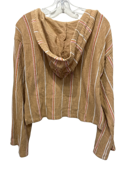 L Space Size S Brown, Pink & Orange Cotton Blend Hood Drawstring Waist Pants Set Brown, Pink & Orange / S