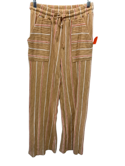 L Space Size S Brown, Pink & Orange Cotton Blend Hood Drawstring Waist Pants Set Brown, Pink & Orange / S