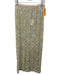 Vrg Grl Size 8 Cream & Blue Polyester Floral Lace Sequins Sheer Maxi Skirt Cream & Blue / 8