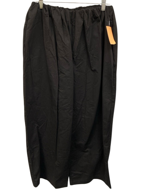 Lioness Size S Black Cotton Elastic Waist Wide Leg Pants Black / S