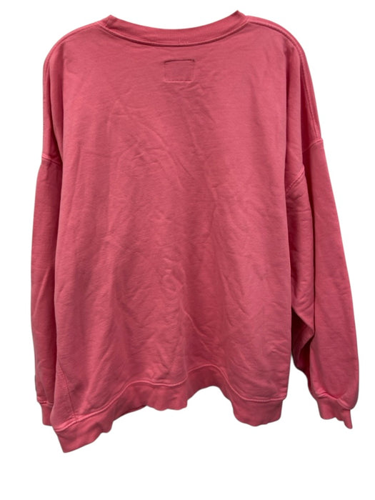 Daily Drills Size XS/S Bright Pink Cotton Crew Neck Long Sleeve Top Sweatshirt Bright Pink / XS/S