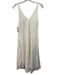 CP Shades Size S White Cotton Double Band Sleeveless Pockets Midi Dress White / S