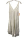 CP Shades Size S White Cotton Double Band Sleeveless Pockets Midi Dress White / S