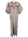 English Factory Size S Light Pink & Green Cotton Seersucker stripes Dress Light Pink & Green / S