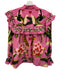 Farm Rio Size S Pink & Multi Cotton Long Sleeve Ruffled Yoke Top Pink & Multi / S