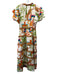 Alden Adair Size S Beige, Brown, Multi Jungle Print Ruffle Maxi Dress Beige, Brown, Multi / S