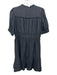 Sail To Sable Size L Black Silk Blend V Neck Tassel Tie Detail Mini Dress Black / L