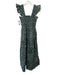 Hill House Size XS Black, Green, Blue Cotton Smocked Bodice Floral Midi Dress Black, Green, Blue / XS