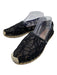 Valentino Shoe Size 38 Black & Tan Lace & Rattan Flat Espadrille Sandals Black & Tan / 38