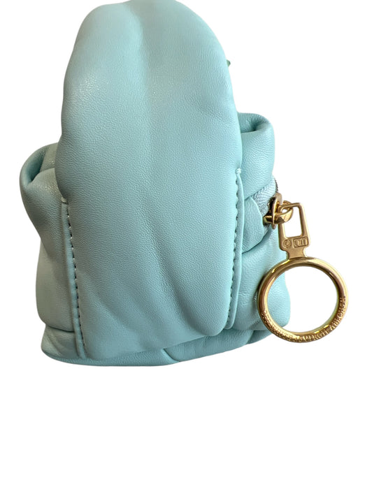Off-White Blue Lambskin Leather Gold Tone Hardware Solid Top Handle Bag Blue
