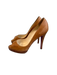 Christian Louboutin Shoe Size 38 Light Brown Leather Peep Toe Stiletto Shoes Light Brown / 38