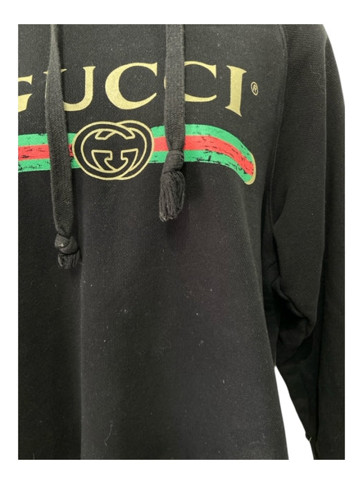 Gucci Size M Black Green Red Polyamide Hood Long Sleeve Gucci logo Sweatshirt Black Green Red / M