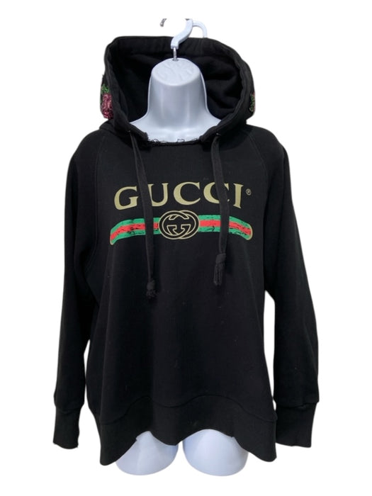 Gucci Size M Black Green Red Polyamide Hood Long Sleeve Gucci logo Sweatshirt Black Green Red / M