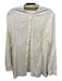 Tory Burch Size 6 Cream Silk Long Sleeve Button Up Mandarin Collar Top Cream / 6