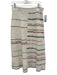 ME+EM Size M Cream, Red, Black Cotton Blend Knit Elastic Waist Midi Skirt Cream, Red, Black / M