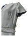 Reem Acra Size Small Gray Polyester Short Sleeve V Neck Rhinestone detail Dress Gray / Small