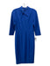 Donna Morgan Size 4 Blue Polyester Blend 3/4 Sleeve Twist Knot Midi Dress Blue / 4