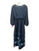 Sachin & Babi Size S Navy, Green, Blue Polyester 3/4 Trumpet Sleeve Jeweled Gown Navy, Green, Blue / S