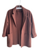 Quince Size Small Brown Organic Cotton Open Front 3/4 Sleeve Knit Blazer Brown / Small