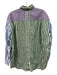 Essential Antwerp Size S Blue, Green, Purple Cotton Pocket Stripe Top Blue, Green, Purple / S