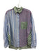 Essential Antwerp Size S Blue, Green, Purple Cotton Pocket Stripe Top Blue, Green, Purple / S