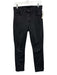 Mother Size 28 Black Cotton Blend Mid Rise Ankle Slim Jeans Black / 28