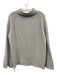 Ann Mashburn Size M Light Gray Merino Wool Blend Ribbed Trim High Neck Sweater Light Gray / M